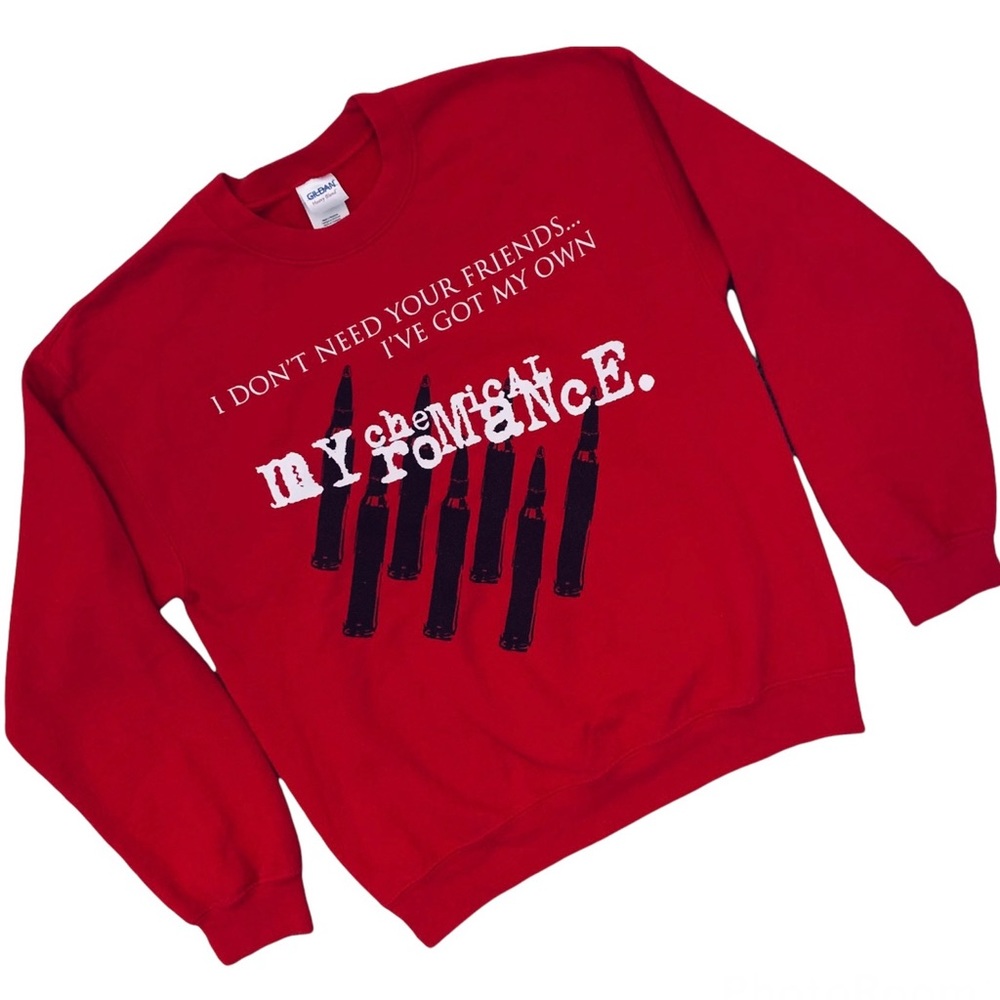 My Chemical Romance Bullets Crew Pullover Red Medium